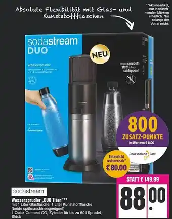 E-Center Sodastream Wassersprudler „duo Titan“ Angebot