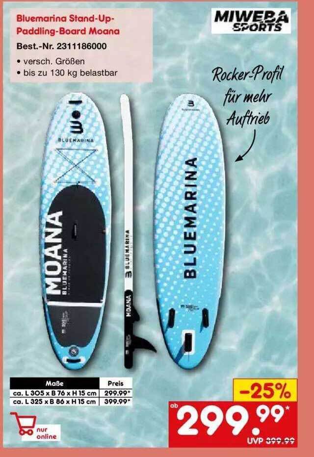 Miwara Sports Bluemarina Standuppaddlingboard Moana Angebot bei