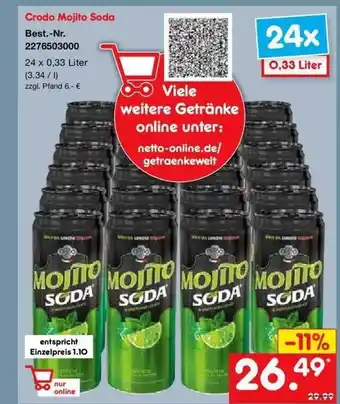 Netto Marken-Discount Crodo Mojito Soda Angebot