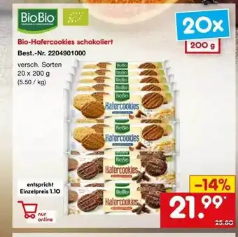 Netto Marken-Discount Biobio Bio-hafercookies Schokoliert Angebot