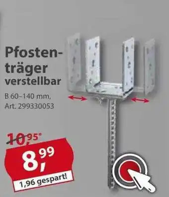 Sonderpreis Baumarkt Pfostenträger Angebot