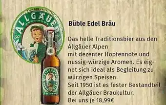 Markgrafen Büble Edel Bräu Angebot