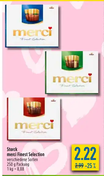 diska Storck Merci Finest Selection 250 g Angebot