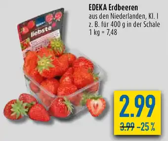 diska Edeka Erdbeeren 400g Angebot