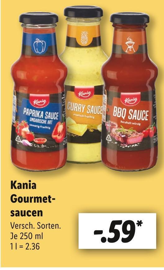 Kania gourmetsaucen Angebot bei Lidl