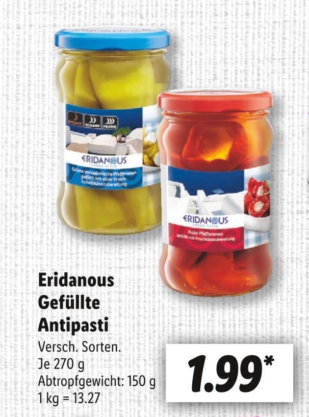 Eridanous gefüllte antipasti Angebot bei Lidl