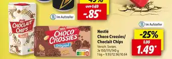 Lidl Nestlé choco crossies oder choclait chips Angebot