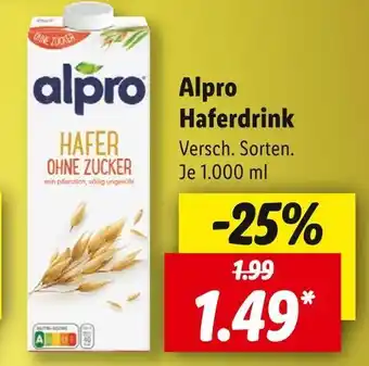 Lidl Alpro haferdrink Angebot