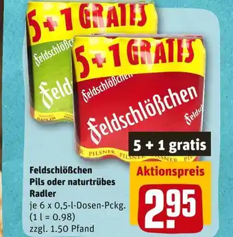 REWE Feldschlößchen pils oder naturtrübes radler Angebot