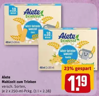 REWE Alete mahlzeit zum trinken Angebot