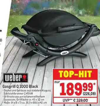 METRO Weber gasgrill q 1000 black Angebot