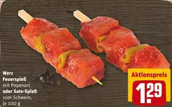 REWE Werz feuerspieß oder sate-spieß Angebot