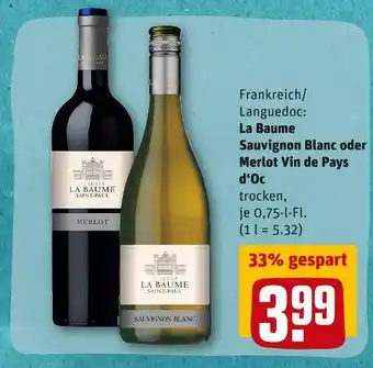 REWE La baume rot- oder weißwein Angebot