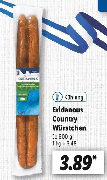 Lidl Eridanous country würstchen Angebot