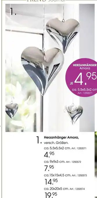 Zurbrüggen Fink herzanhänger amora Angebot