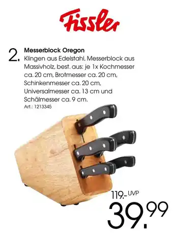 Zurbrüggen Fissler messerblock oregon Angebot