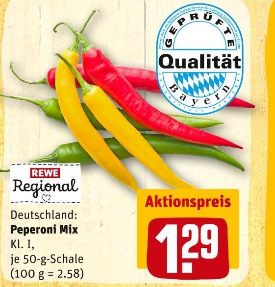 Rewe regional peperoni mix Angebot bei REWE