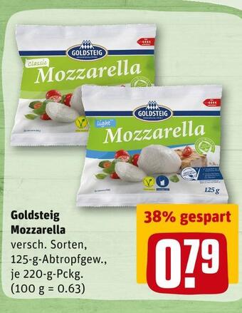 REWE Goldsteig mozzarella Angebot