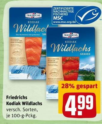 REWE Friedrichs kodiak wildlachs Angebot