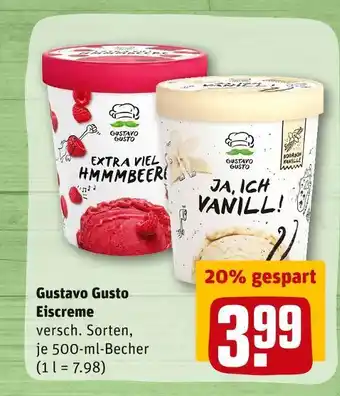 REWE Gustavo gusto eiscreme Angebot