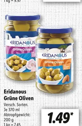 Lidl Eridanous grüne oliven Angebot