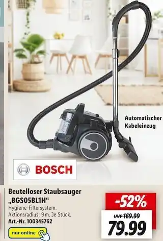 Lidl Bosch beutelloser staubsauger „bgs05bl1h“ Angebot