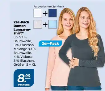 NETTO 2er-pack damen langarmshirt Angebot