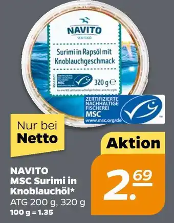 NETTO Navito msc surimi in knoblauchöl Angebot