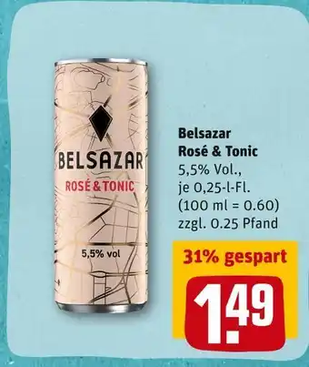 REWE Belsazar rosé & tonic Angebot