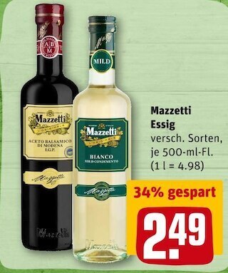 REWE Mazzetti essig Angebot