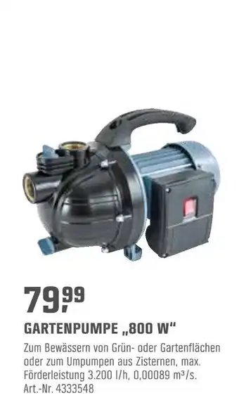 OBI Gartenpumpe „800 w“ Angebot