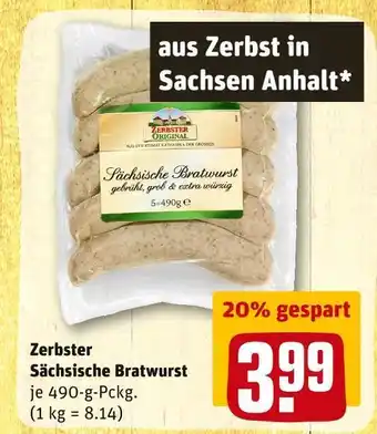 REWE Zerbster sächsische bratwurst Angebot