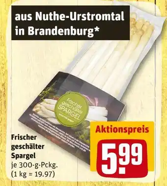 REWE Frischer geschälter spargel Angebot