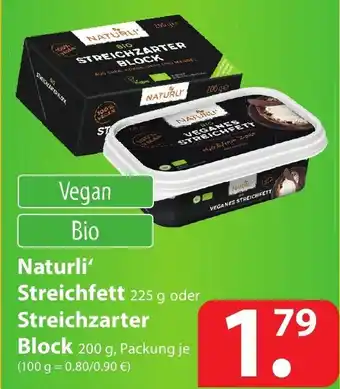 Famila Nord Ost Naturli' Streichfett 225g oder Streichzarter Block 200g Angebot