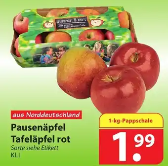 Famila Nord Ost Pausenäpfel Tafeläpfel rot Angebot