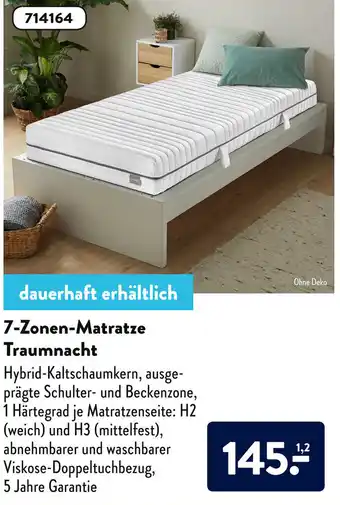 Aldi Süd 7 Zonen Matratze Traumnacht Angebot