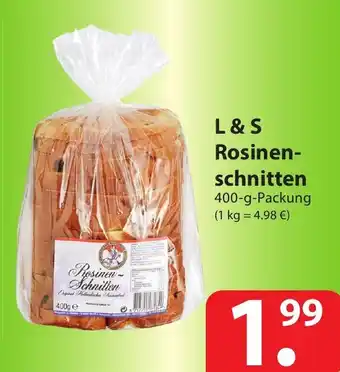 Famila Nord Ost L & S Rosinenschnitten 400g Angebot