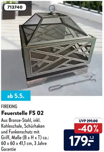 Aldi Süd Fireking Feuerstelle FS 02 Angebot