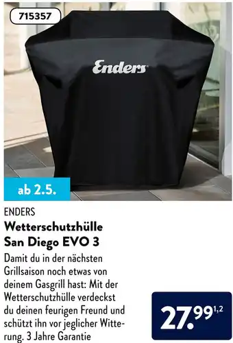 Aldi Süd Enders Wetterschutzhülle San Diego EVO 3 Angebot