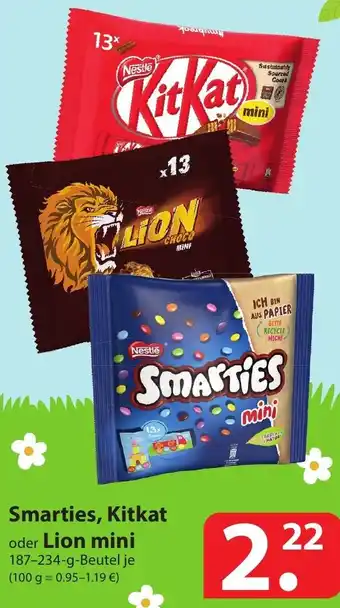 Famila Nord Ost Smarties, Kitkat oder Lion mini 187-234g Angebot