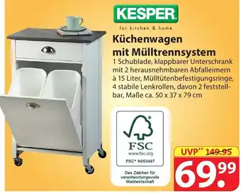 Famila Nord Ost Kesper Küchenwagen mit Mülltrennsystem Angebot