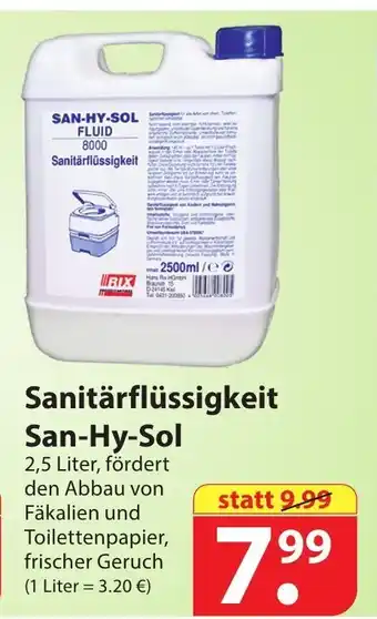 Famila Nord Ost Sanitärflüssigkeit San Hy Sol Angebot