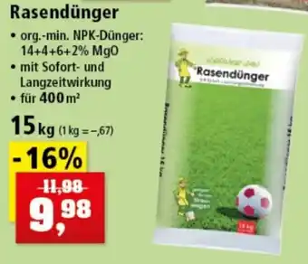 Thomas Philipps Grüner Jan Rasendünger 15 kg Angebot
