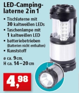 Thomas Philipps LED Campinglaterne 2in1 Angebot
