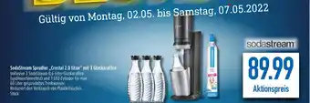 diska SodaStream Sprudler "Crystal 2.0 titan" mit 3 Glaskaraffen Angebot