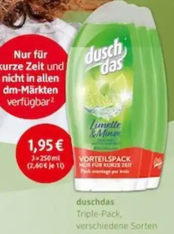 dm drogerie Duschdas Triple-Pack 3 x 250 ml Angebot