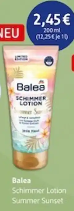 dm drogerie Balea Schimmer Lotion Summer Sunset 200 ml Angebot