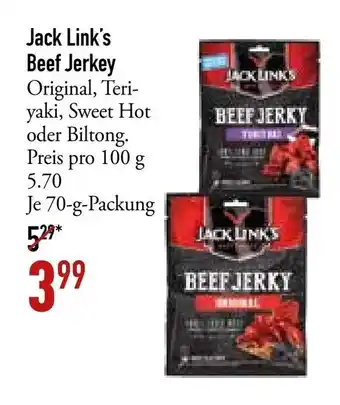 Galeria Markthalle Jack Link's Beef Jerkey 70g Angebot