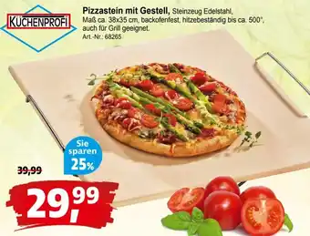 Möbel Inhofer Küchenprofi Pizzastein mit Gestell Angebot