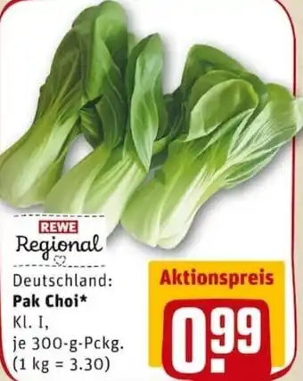 REWE PETZ Rewe Regional Deutschland Pak Choi 300g Angebot